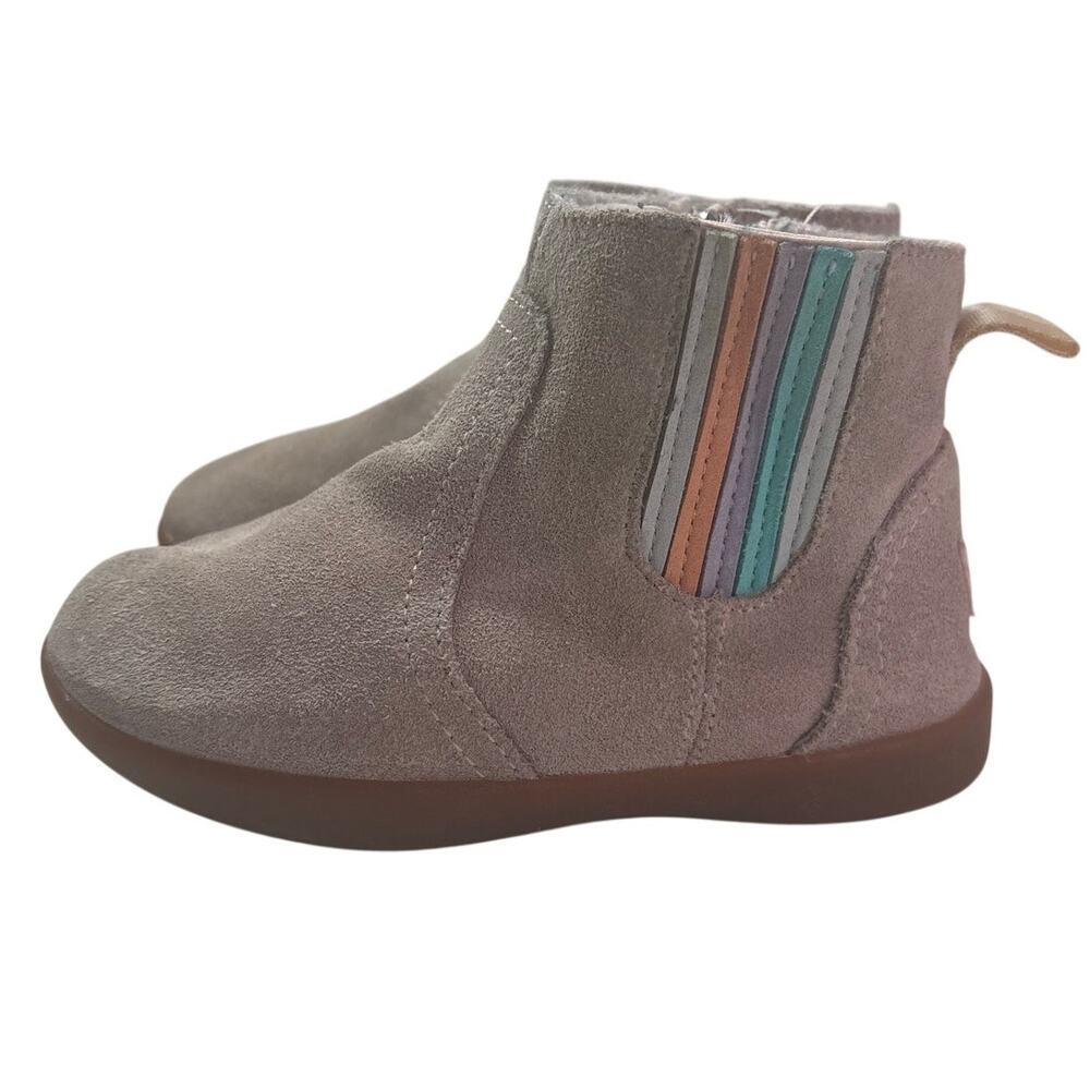 UGG Ryndon Toddler Ankle Boots Seashell Pink Rainbow Elastic Size 8